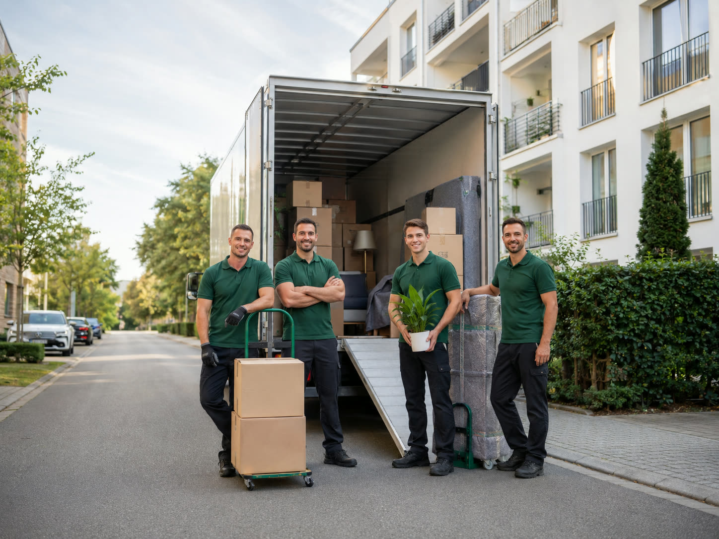 Umzugswagen wird in Hannover beladen